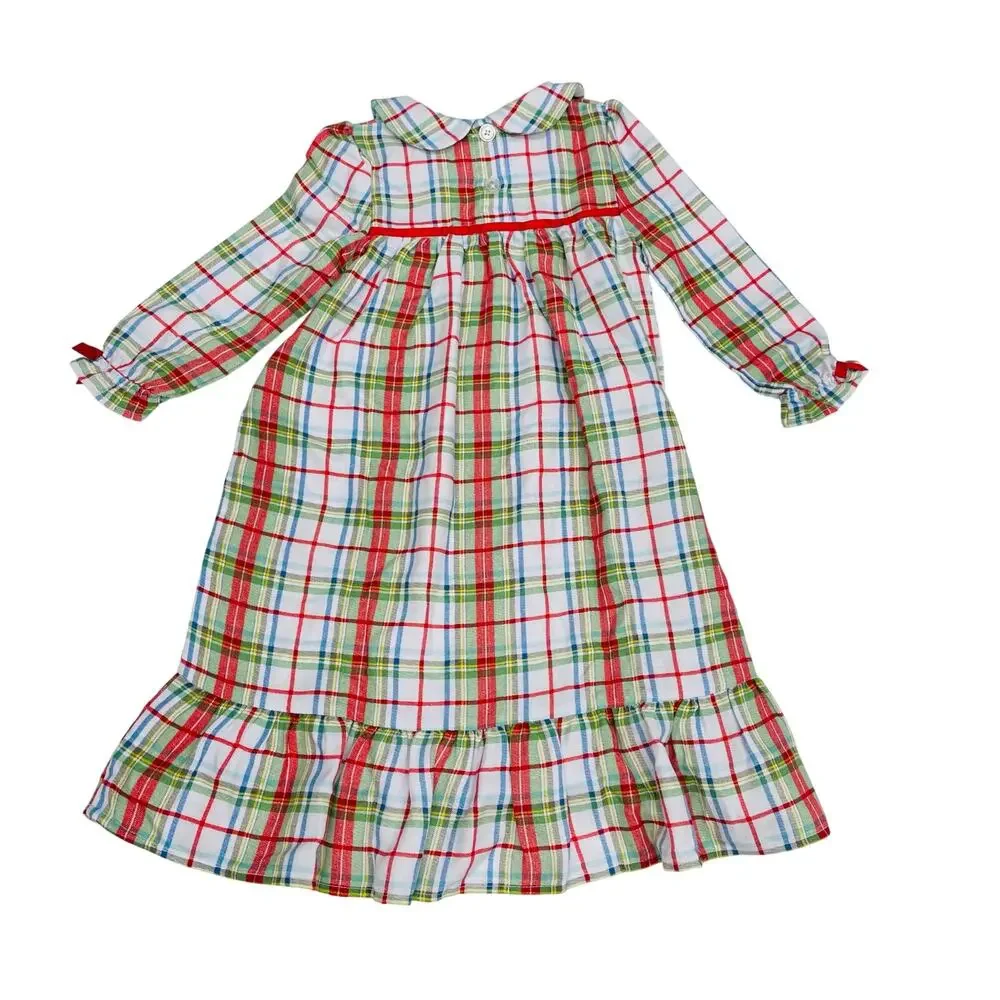 NWT Little English 3T Holiday Plaid Classic Pajama Gown